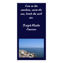 Stenigt strandfoto med Quotation
