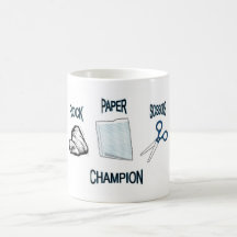 Stenpapper Scissor mästare Kaffe Kopp