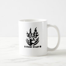 stenstjärna-vit kaffe koppar