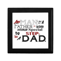 Step Dad Quote Fathers Day Jewelry Box