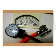 Stetoskop och Sphygmomanometer Hälsningskort