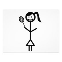 Stick figurflicka personliga inbjudan