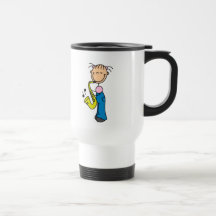 Stick figursaxofonmugg