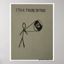 stick figurtatueringar affisch