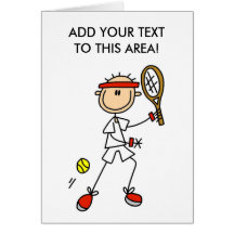 Stick figurtennisspelarekort