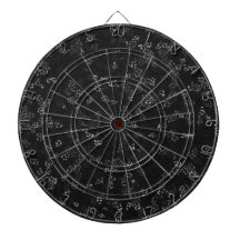 Stiger ombord den abstrakt blom- Dartboardpilen fö