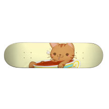 Stil #2 för tekoppkattungeskatedeck skateboard