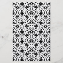 Stilfull damastast design, svart och White. Full Färg Flygblad