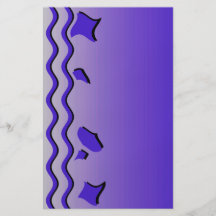 Stilfull djupblå vågar, abstrakt design custom flyer