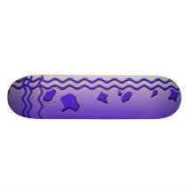 Stilfull djupblå vågar, abstrakt design skate board decks