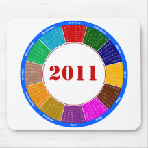 Stilfull kalender för cirkulär 2011 mus matta