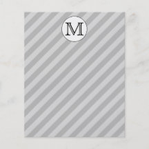 Stilfull Monogram med gråa randar. Egen Flygblad Designs