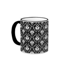 Stilfull svartvit damastast modell kaffe mugg
