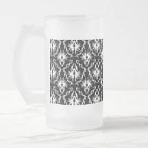 Stilfull svartvit damastast modell mugg