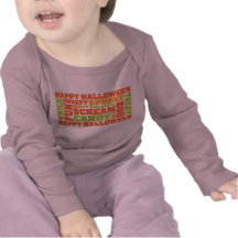 Stilfull textkonst för happy halloween t shirts