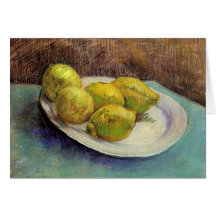 Stilleben citroner pläterar på, Vincent Van Gogh Kort
