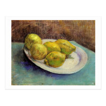 Stilleben citroner pläterar på, Vincent Van Gogh Vykort