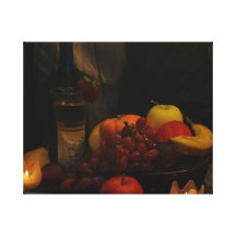 Stilleben /Fruit och vin Canvasduk Med Gallerikvalitet