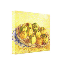 Stilleben med äpplebasketen av Vincent Van Gogh Sträckta Canvas Tryck