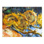 Stilleben med fyra solrosor Van Gogh Vincent Vykort