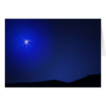 Stjärna av Bethlehem som långt tänder Hälsningskort