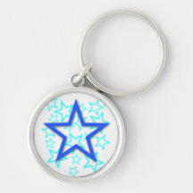 Stjärnablått Keychain Nyckel Ringar