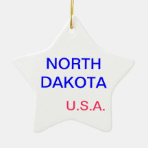 Stjärnaprydnad med North Dakota och bismarck på de Julgransdekoration