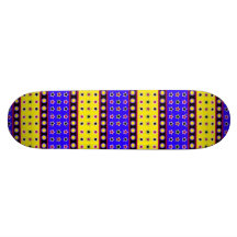STJÄRNOR OCH CIRKLAR PRIMÄRA FÄRGER SKATE BOARD DECK