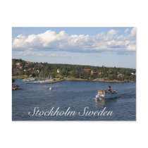 Stockholm Sverige fjärd Vykort
