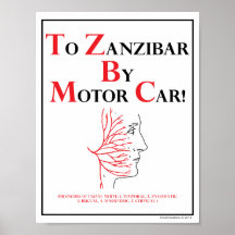 Stöd för minnet: Till Zanzibar med den motoriska b Affischer