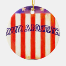 Stolt amerikan julgransdekoration