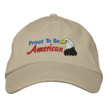 Stolt att vara amerikan broderad hatt