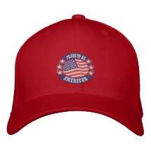 Stolt att vara amerikan broderad keps