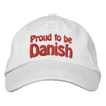 Stolt att vara danska broderade baseball kepsar