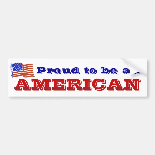 Stolt att vara en amerikan bildekal