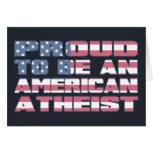 Stolt att vara en amerikanateist hälsningskort