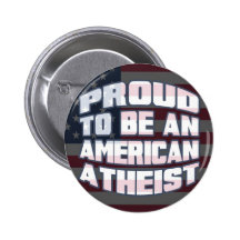 Stolt att vara stift för en amerikanateist knapp med nål