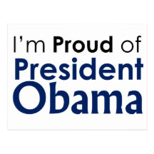 Stolt av presidentObama vykort