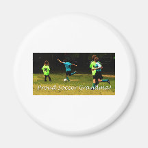 Stolt fotbollmormor magnet för kylskåp