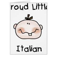 Stolt lite italienare för pojke hälsnings kort