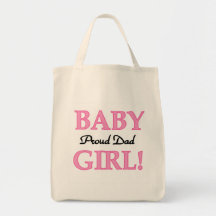 Stolt pappa av flickaTshirts och gåvor Tote Bags