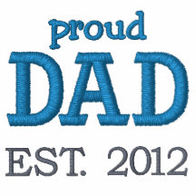 Stolt pappa etablerad 2012 (anpassadet) broderad tröja