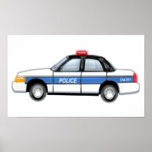 Stolt polisbil print