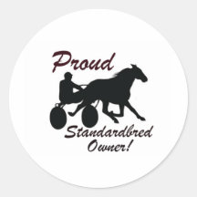 Stolt Standardbred ägare Rund Klistermärke