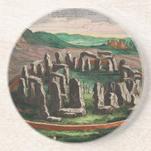 Stonehenge från Kartbok Skåpbil Loon 1649 Glasunderlägg