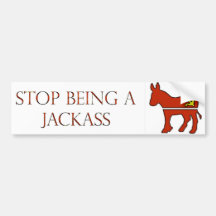 Stoppa att vara en jackass bildekaler