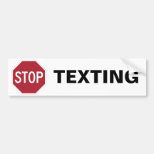Stoppa den Texting bildekalet