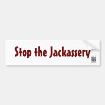 Stoppa Jackasseryen Bildekal