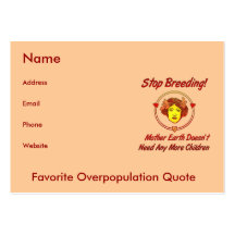Stoppa Overpopulation Visitkort
