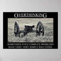 Stoppa overthinking lösningarna till problem (S) Print